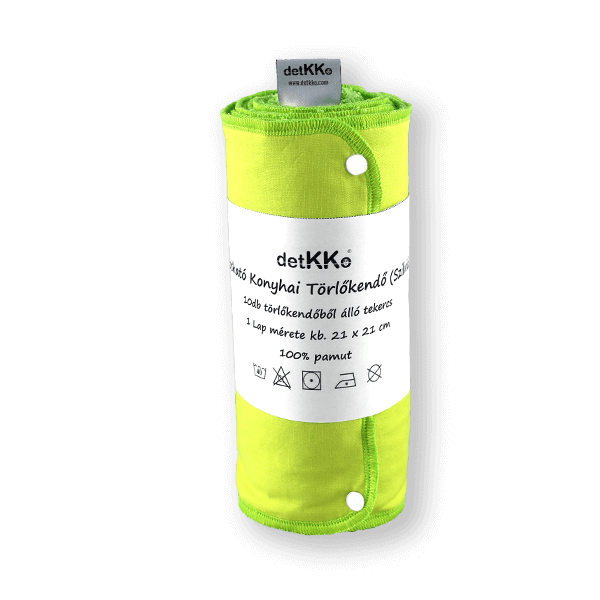 Mosható Konyhai Törlökendő Lime Zöld Műanyag Patental (zöld belső)