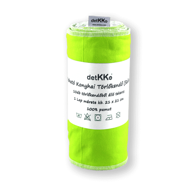 Konyhai Törlőkendő Lime Zöld Műanyag Patenttal